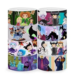 Disney 5 jardów wiele rozmiarów złoczyńców Ursula drukowane ryps wstążka dla Hairbow DIY zapasy rzemieślnicze wstążki w stylu kreskówki