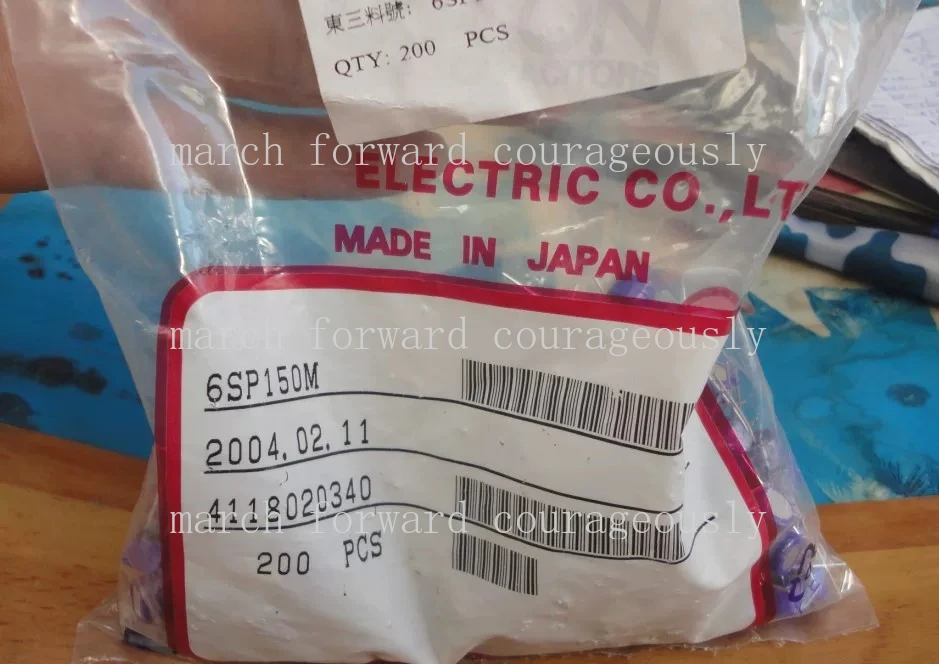 100pcs Original packaging: for Sanyo 6.3V 150UF solid-state capacitor OS-CON 8X6 105 degrees