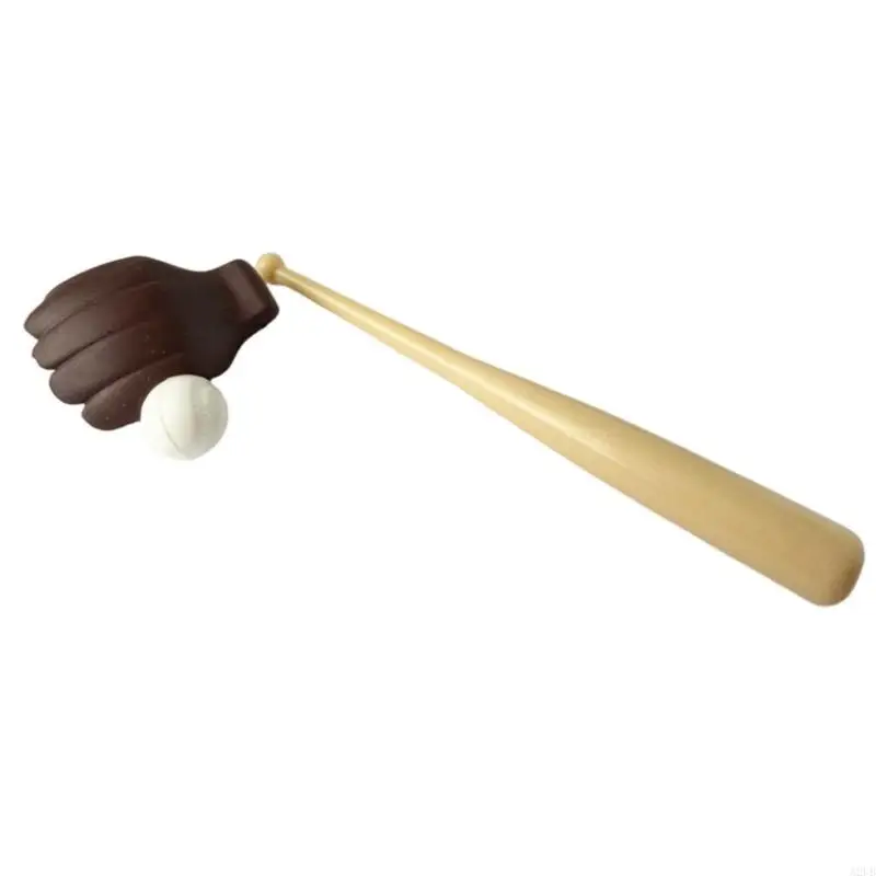Miniatur-Baseball-Set Maßstab 1:12 mit Schlägerhandschuh und Ball für Puppenhauszubehör A2UB – Detail 5