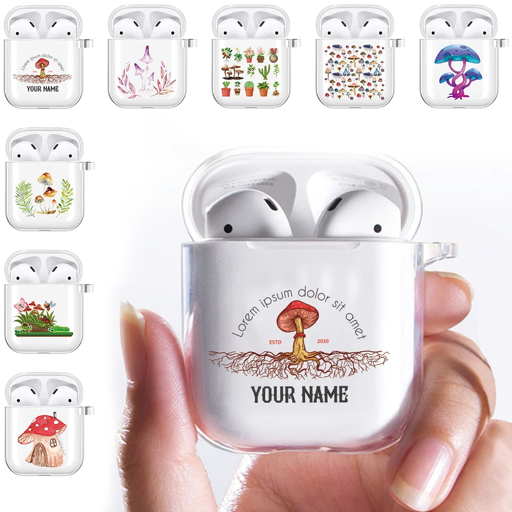 

For Apple AirPods 1st/2nd Generation Silicone Case Protective Wireless Mushroom Print Charging Box Bags Earphone Accessories