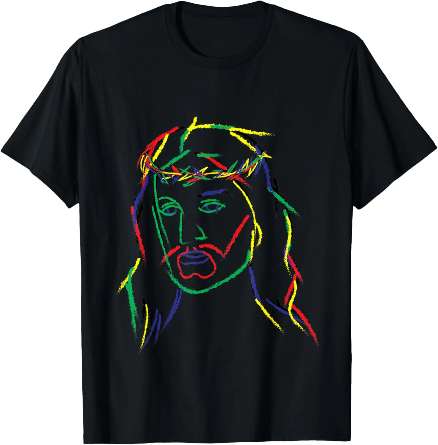 

Abstract Jesus Graphic Image Cool Fun Piece T-Shirt