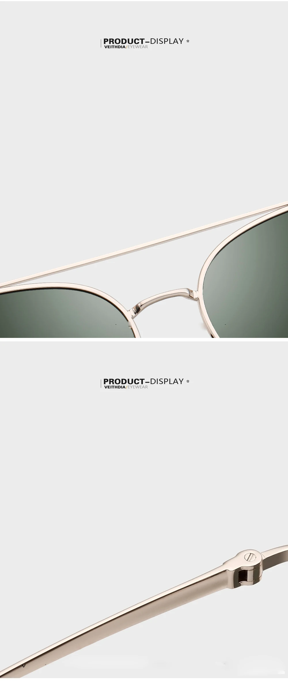 Veithdia Männer Sonnenbrille Vintage polarisierte uv400 klassische Marke Frauen Sonnenbrille Beschichtung Linse Fahr brille für Männer v8259 – Detail 11