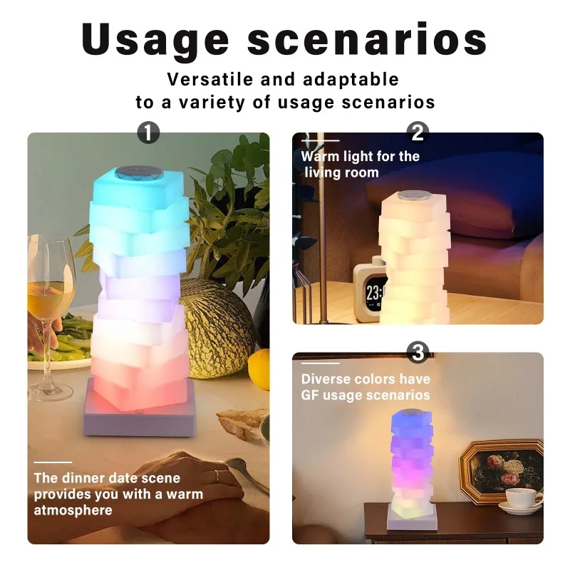 DIY بها بنفسك تغيير لون لمبة مكتب RGB 16 لون LED مصباح غرفة نوم السرير الجدول الديكور مصباح اللمس التبديل المحيطة الجدول مصباح