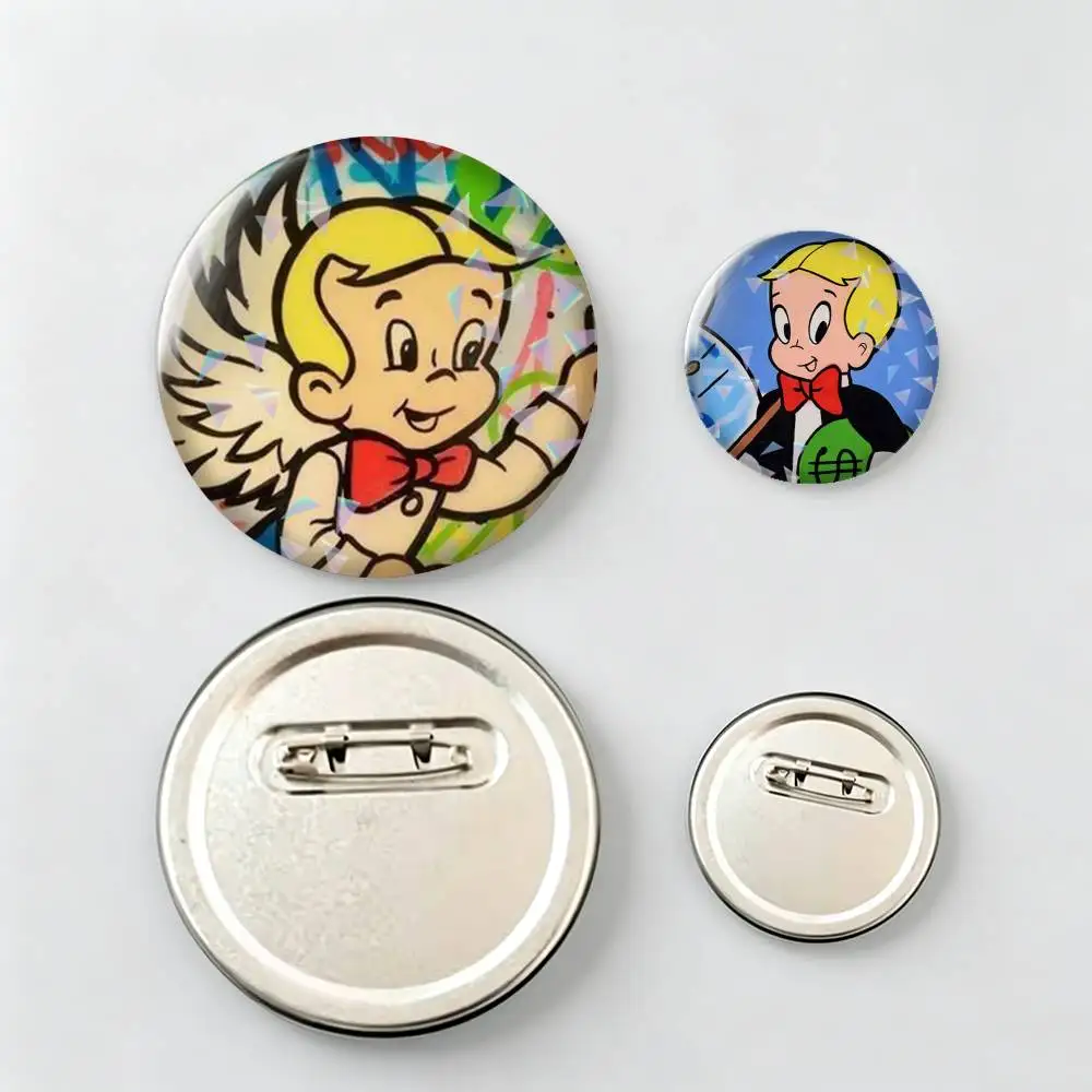 Money-y Boy Richie rich-RR  Brooch Metal Badge Brooch, Fashion Decorative Pins for Hat Bag Clothing Decoration Gift,Souvenir.
