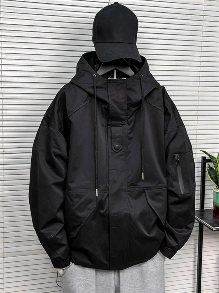 Functional wind jacket men's 2026 new spring and autumn winter outdoor mountaineering tooling jacket men's cotton clothes