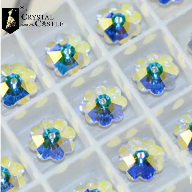Crystal Castle Super 5A Needlework Rhinestones Sew On Glass Clear Whiite AB Stone and Crystals Diy Rhinestones For Clothes