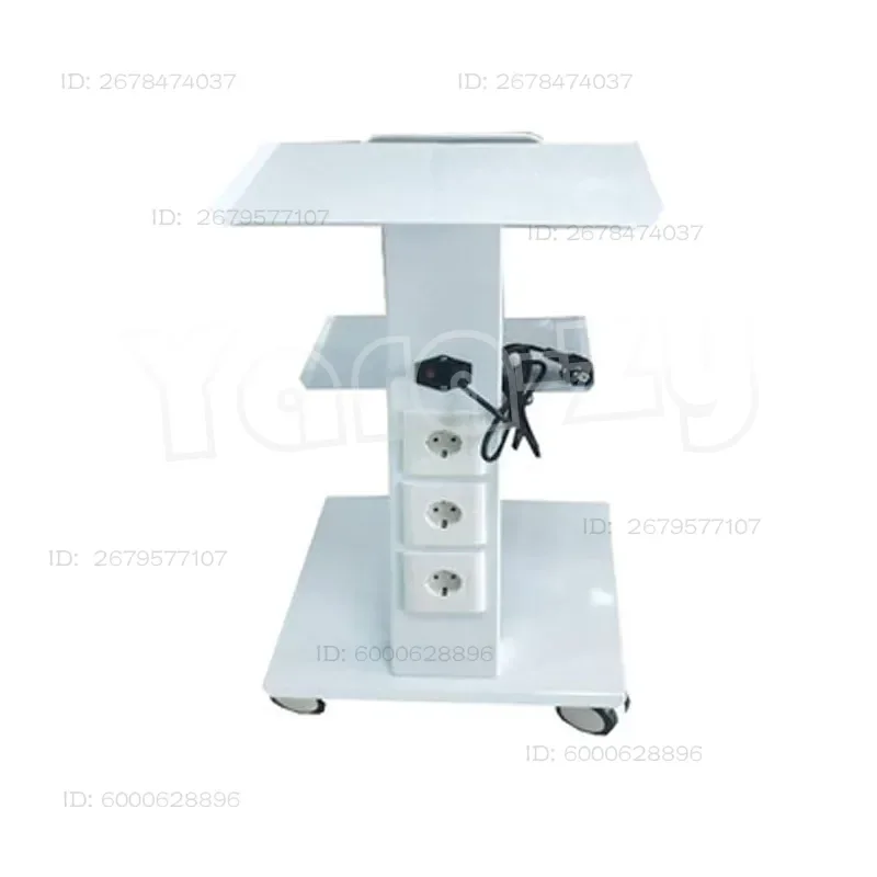 NEW Dental Trolley 3 Shelves Metal Mobile Medical Tool Cart Built-in Socket. BB