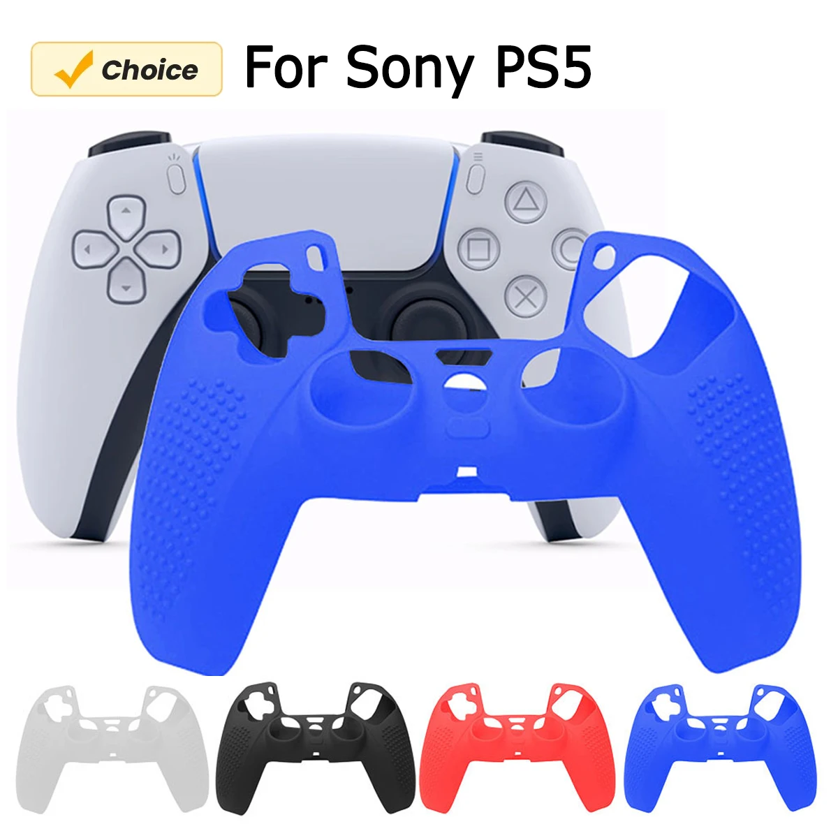 Silicone Case Cover Non Slip Skin for PS5 Wireless Controller Dual Sense Wireless Controller Accessories