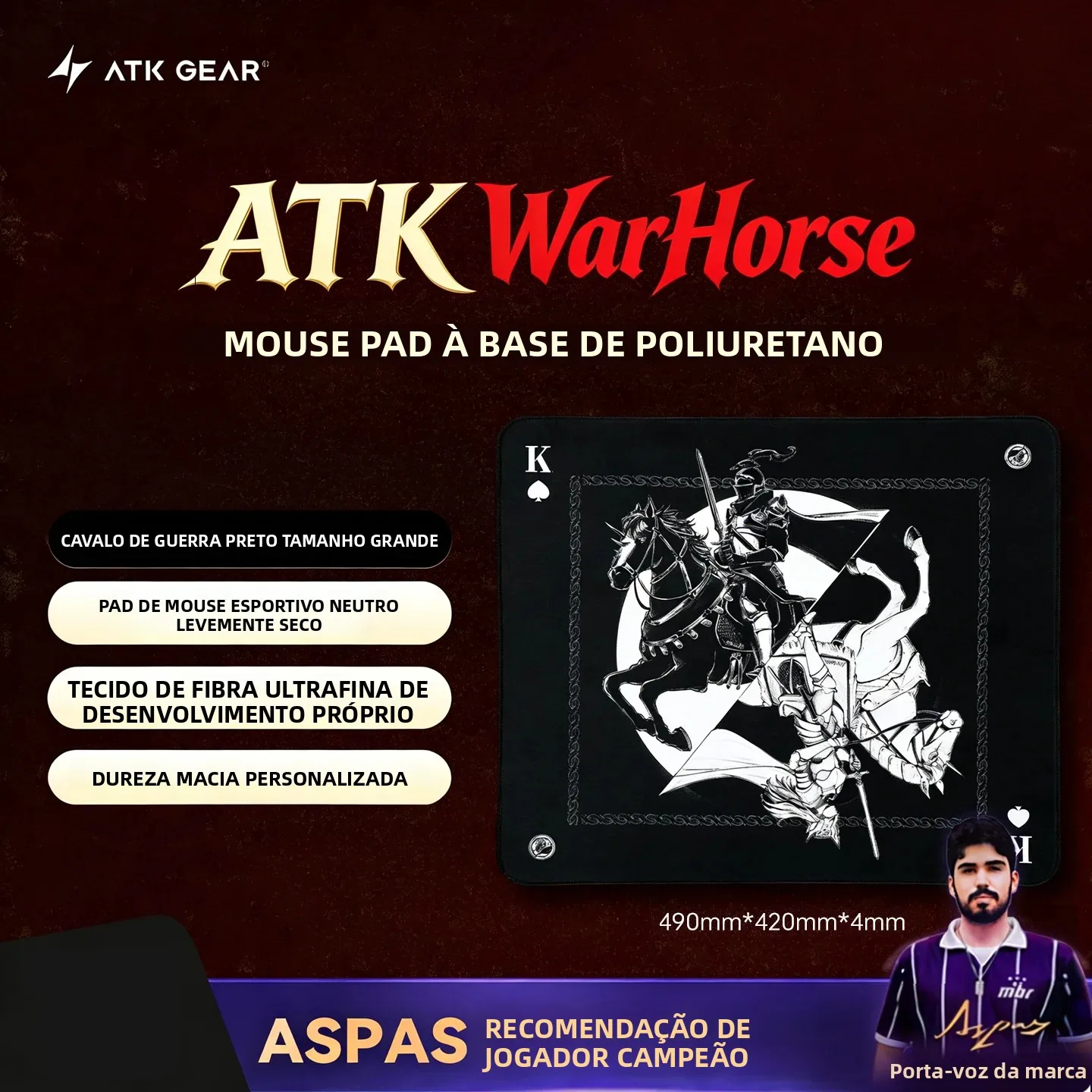 Mouse Pad Original ATK Warhorse 490x420