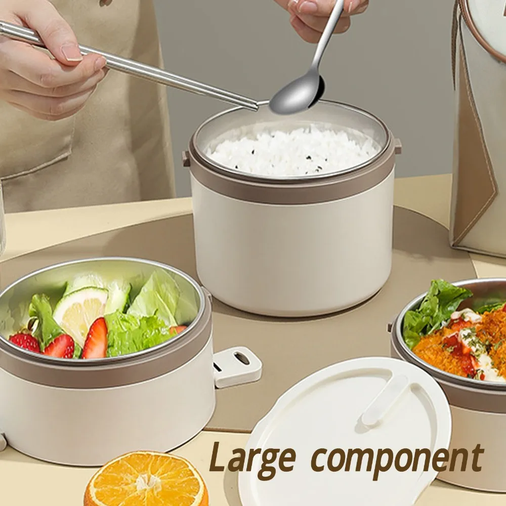 Portable 304 Stainless Steel Lunch Storage Container 700ml/1200ml Thermal Lunch Box Compartment Lunch Box For Travel