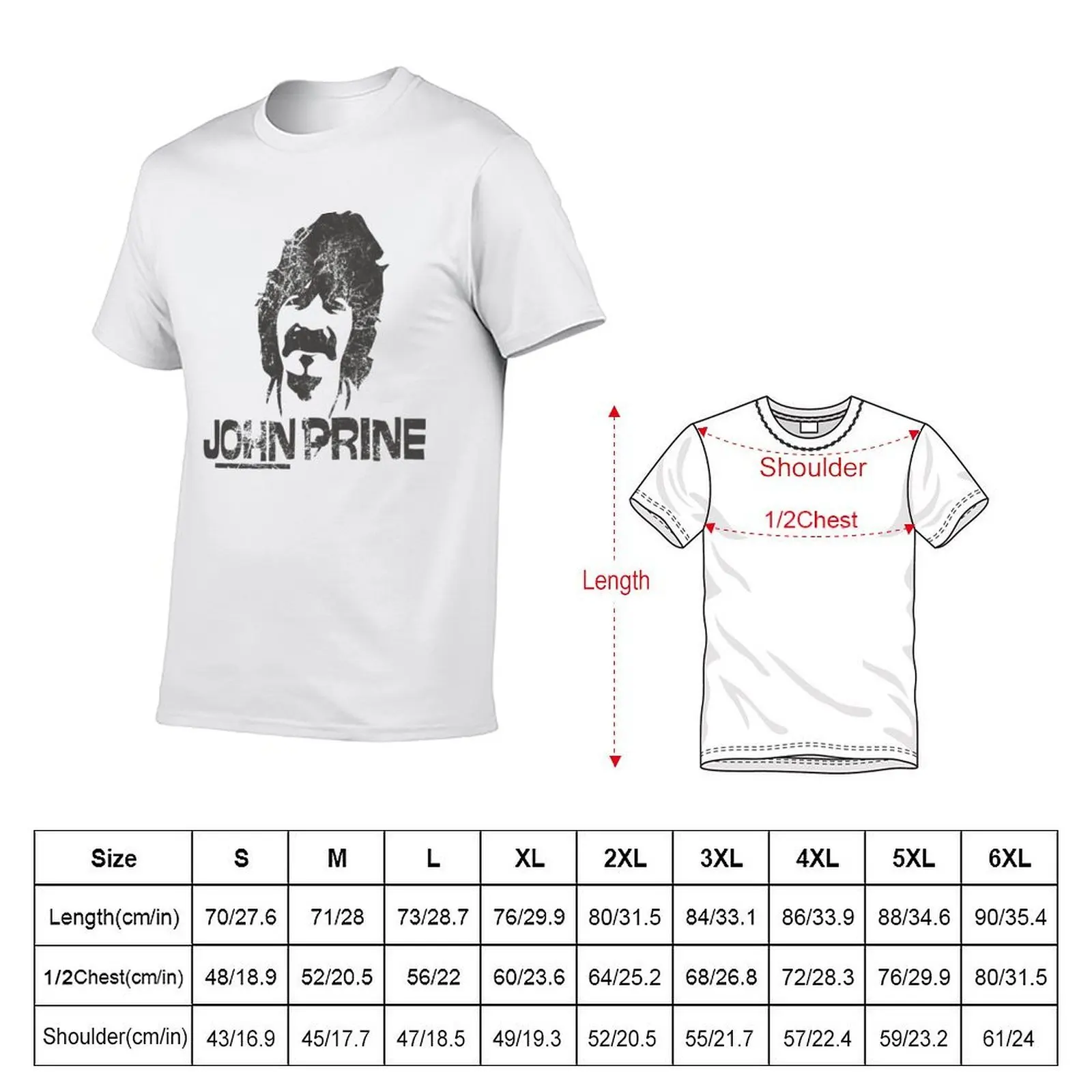 John Prine T-Shirt mens graphic t shirts man t shirt cotton T-Shirt