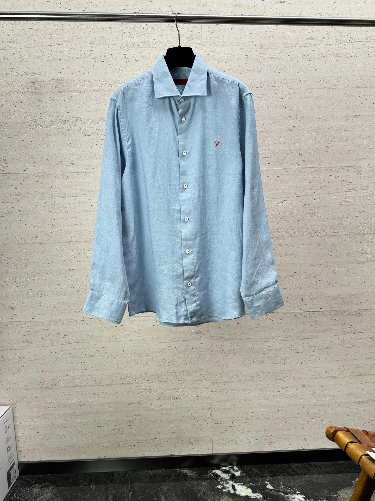 OECHSLI Shirt Linen men 2026 New Business breathable embroidery comfortable long sleeves straight high quality Big size S-4XL