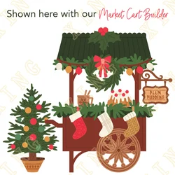 Christmas Market Cart Add-On Metal Craft Cutting Dies DIY Scrapbook Paper Diary Decoration Card Handmade Embossing New Product