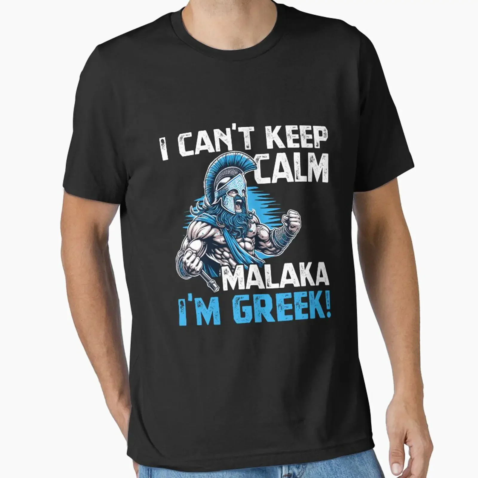 Malaka I Am Greek Proud Spartans Funny Greece Saying Essential T Shirt vintage Washed designer clothes Breathable Stylish