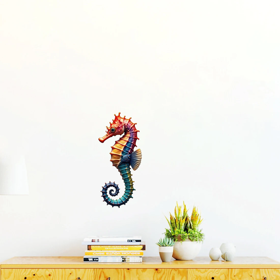 Three Ratels CD75 Colorful deep-sea seahorse cartoon stickers for home decoration  toilet sdecals car stickers