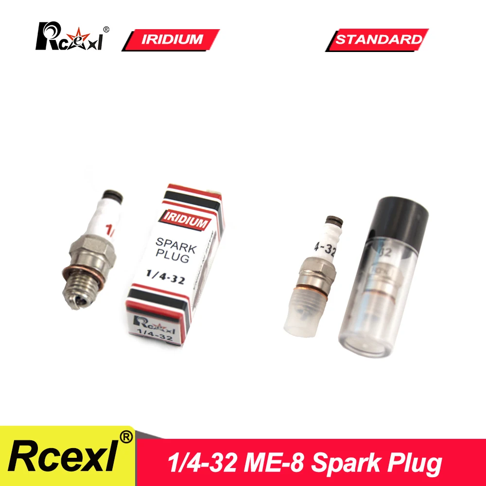 Rcexl 1/4-32 ME-8 Spark Plug Iridium Power for RC JBA NGH RCGF Gas Engine Airplane Model Accessories