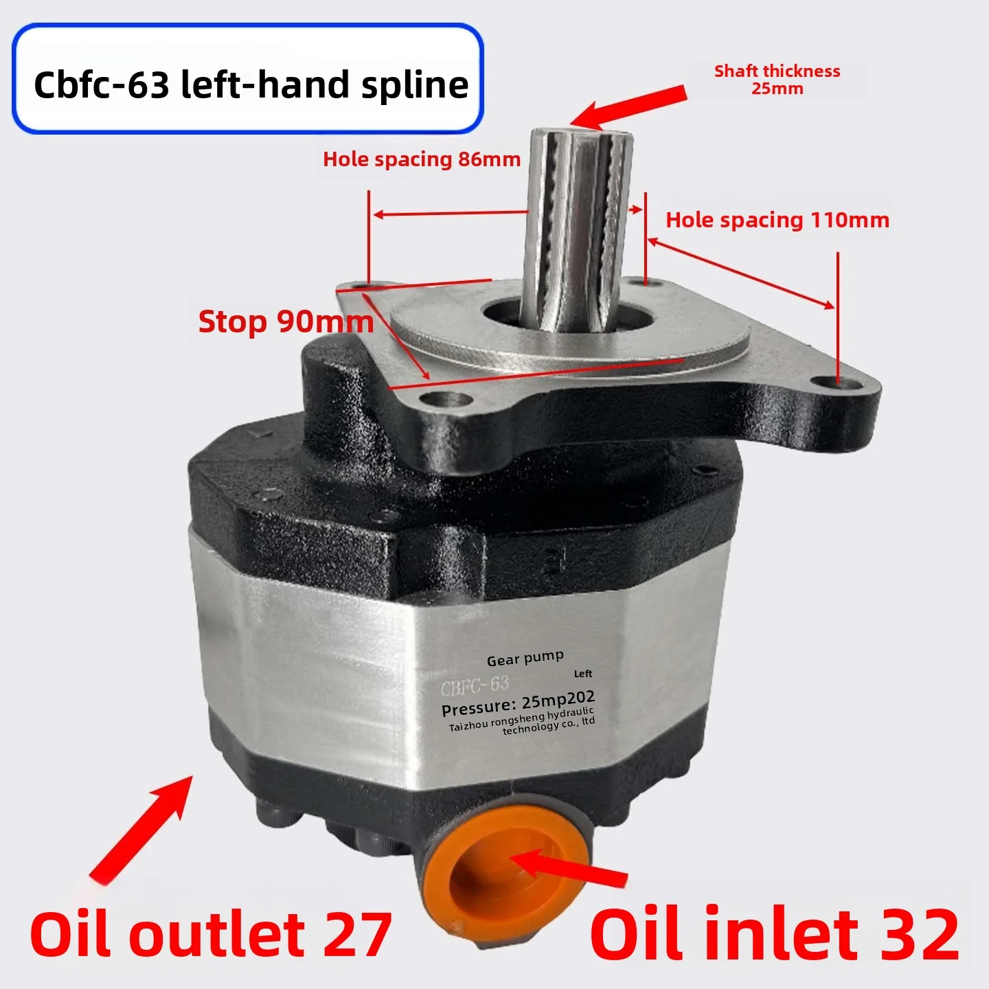 

CBFC Gear Pump, Oil Pump, Hydraulic Pump, Traveling Pump, Transfer Machine, Shovel, 4-Hole Gear Pump