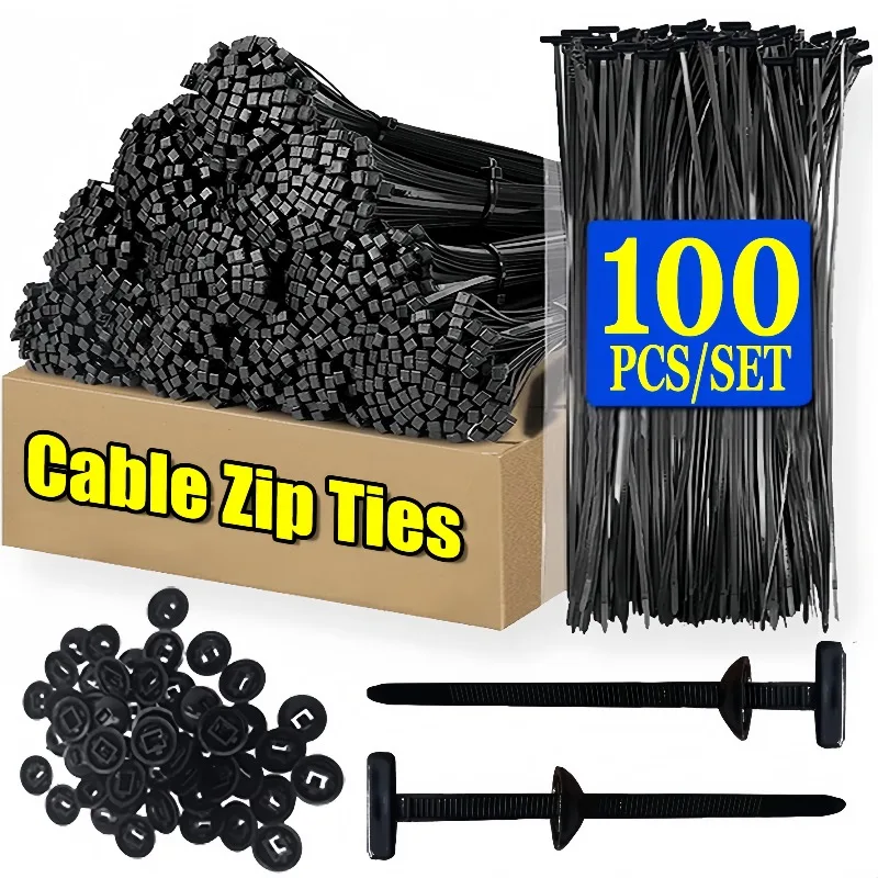 

Universal Nylon Cable Zip Ties Self Locking Cable Manager Adjustable Bank Power Management Cord Ties Straps for Car Home Office