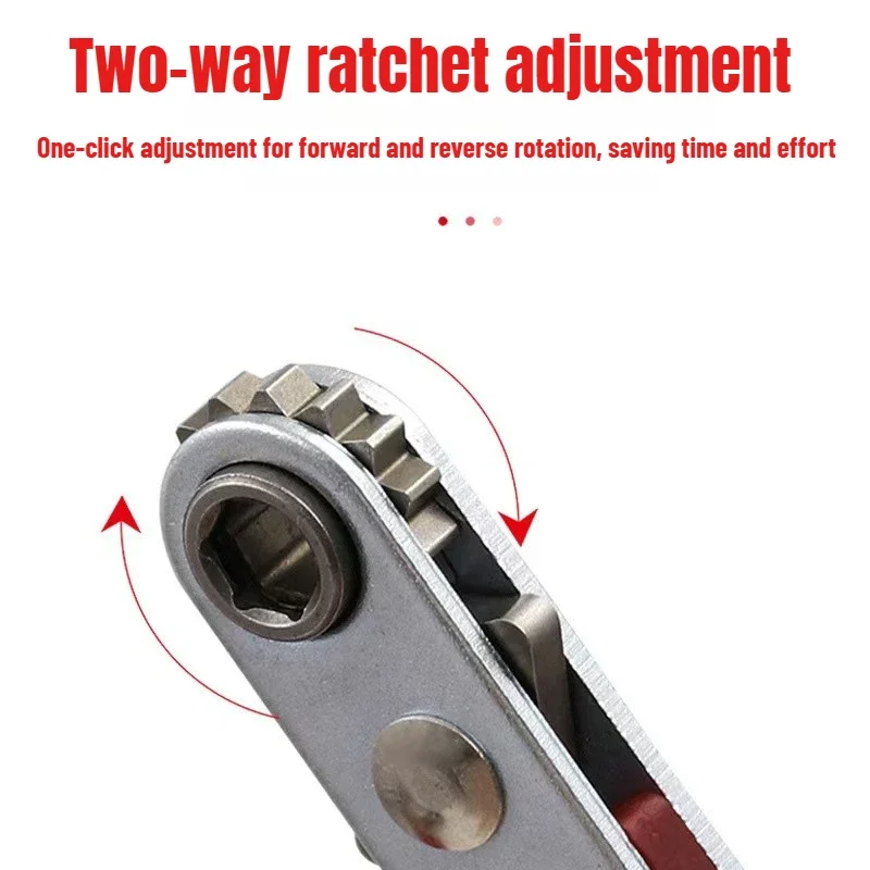 Right Angle bidirectional ratchet screwdriver Socket set Bit 1/4 Hexagon Handle Drive Torx Slot DIY Multifunctional Hand Tool