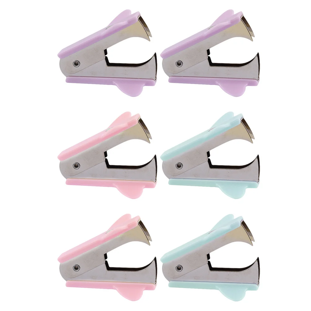 

6Pcs Staple Remover Heavy Duty Mini Portable Office Staple Removing Tool Ergonomic Labor Saving Small Stapler Puller for Home