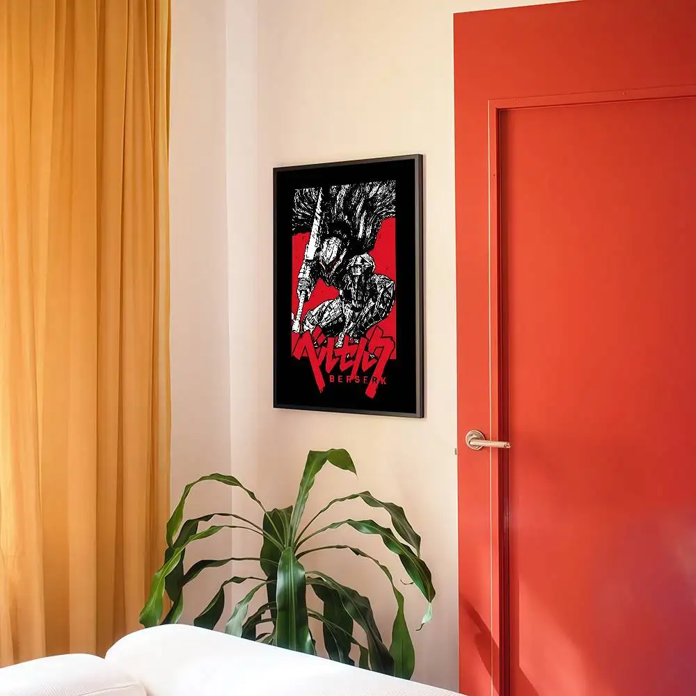 الرجعية أنيمي Berserk مانغا الكلاسيكية أنيمي المشارك للماء ورقة ملصق مقهى بار غرفة جدار ديكور