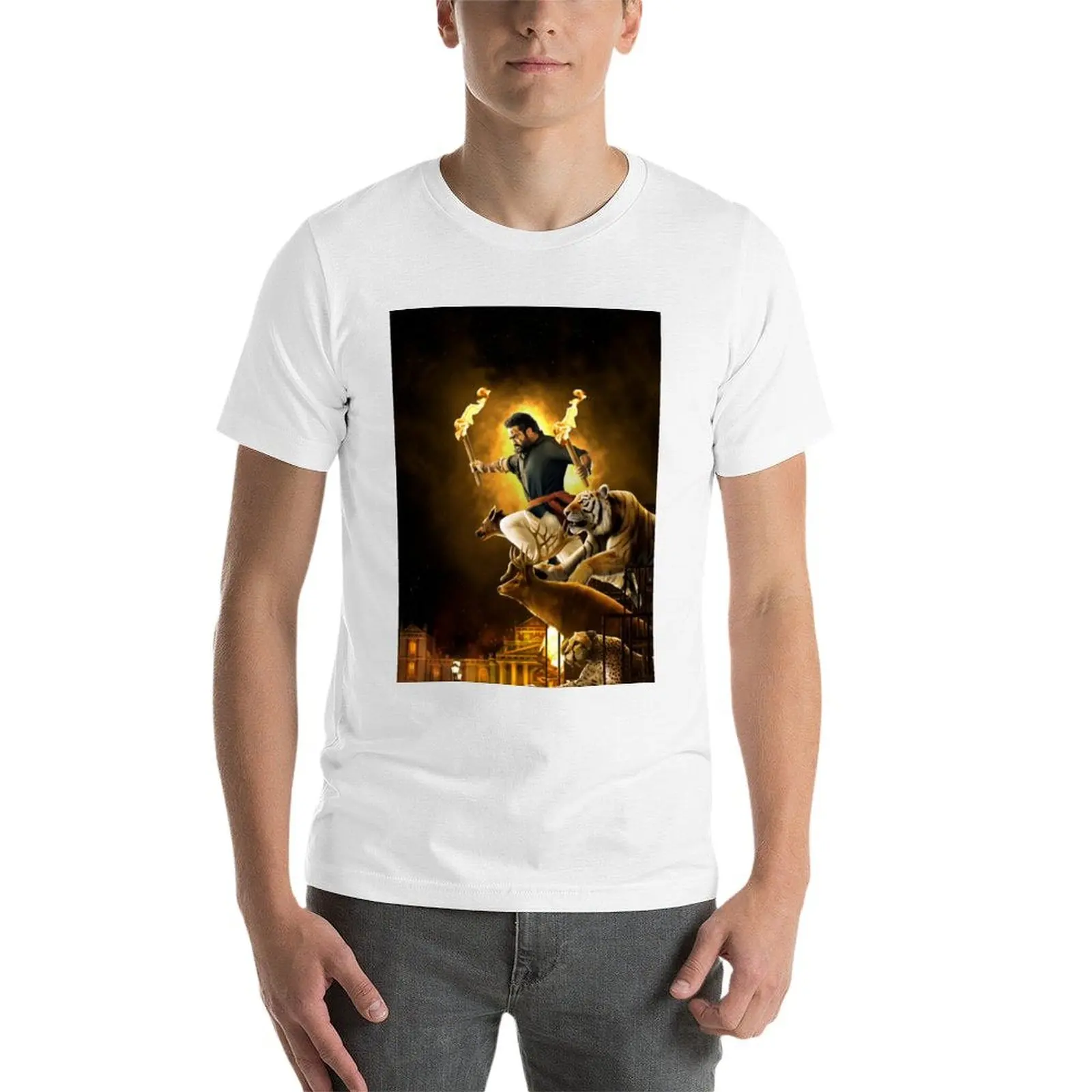 تي شيرت RRR NTR تي شيرت قطني عالي الجودة تي شيرت أنيمي تي شيرت كبير الحجم مع تي شيرت مطبوع #4