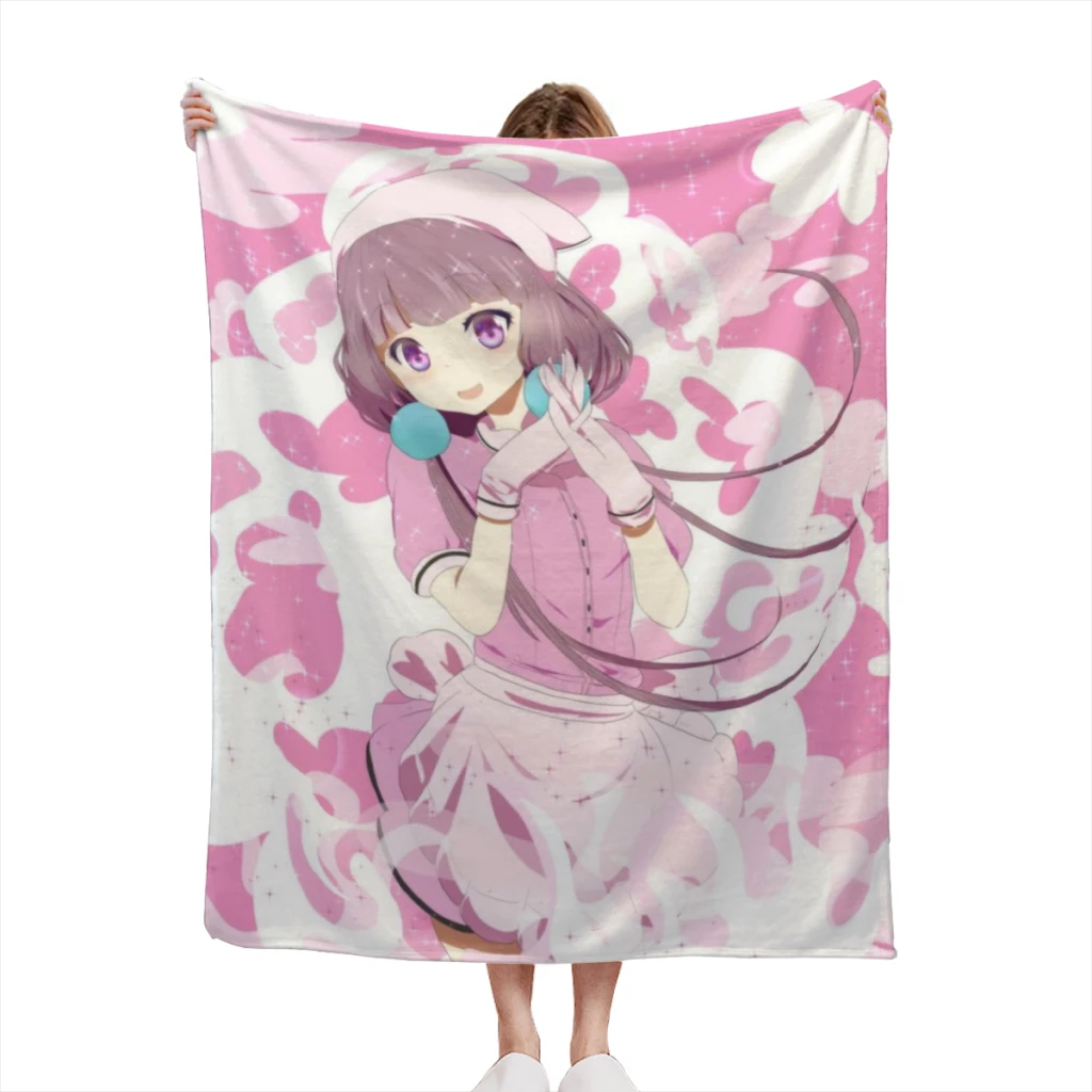 

Cute Comic Blend·S Hinata Kaho Summer Blanket Thin Blanket for Couch Sofa Warmth Bed Artificial Flannel Blankets Comfortable