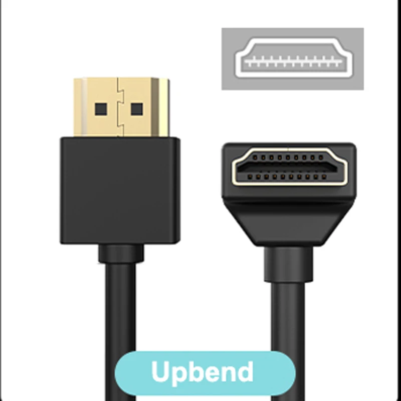 90-Grad-HDMI 2.0-Kabel – Graphen, verbessert für platzsparende Installationen | 4K-, 3D- und Aux-Kabel mit hoher Bildwiederholfrequenz, HDMI-Kabel – Detail 7