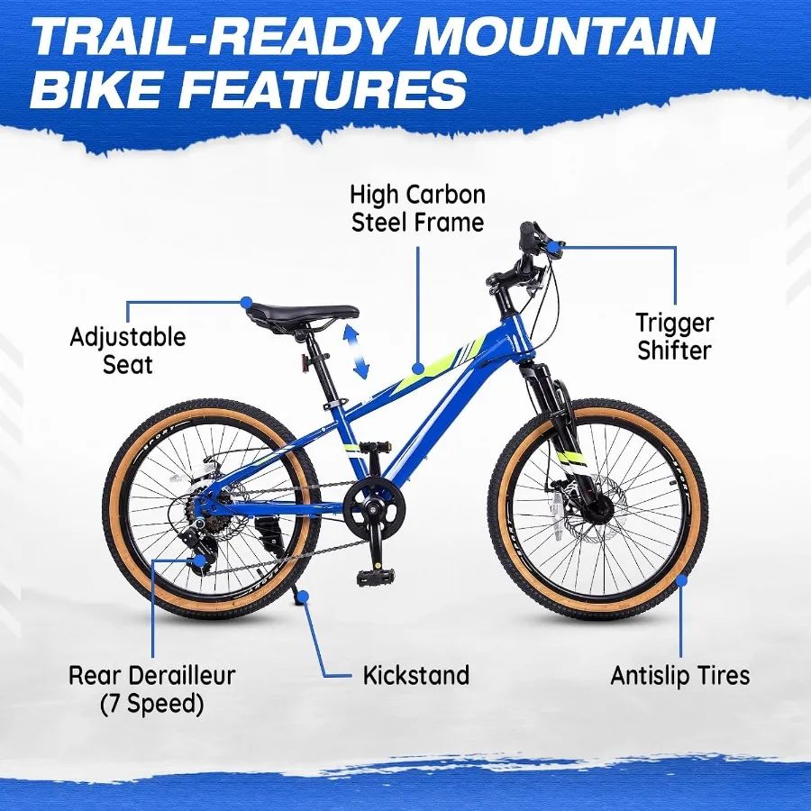 20 Mountain Bike Boys Girls MTB Bicycle