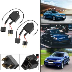 1 Pair Car LED Headlight Reversed Polarity Converter Black Positive Negative Switch Harness Adapter Decoder for H4 Xenon Lamp