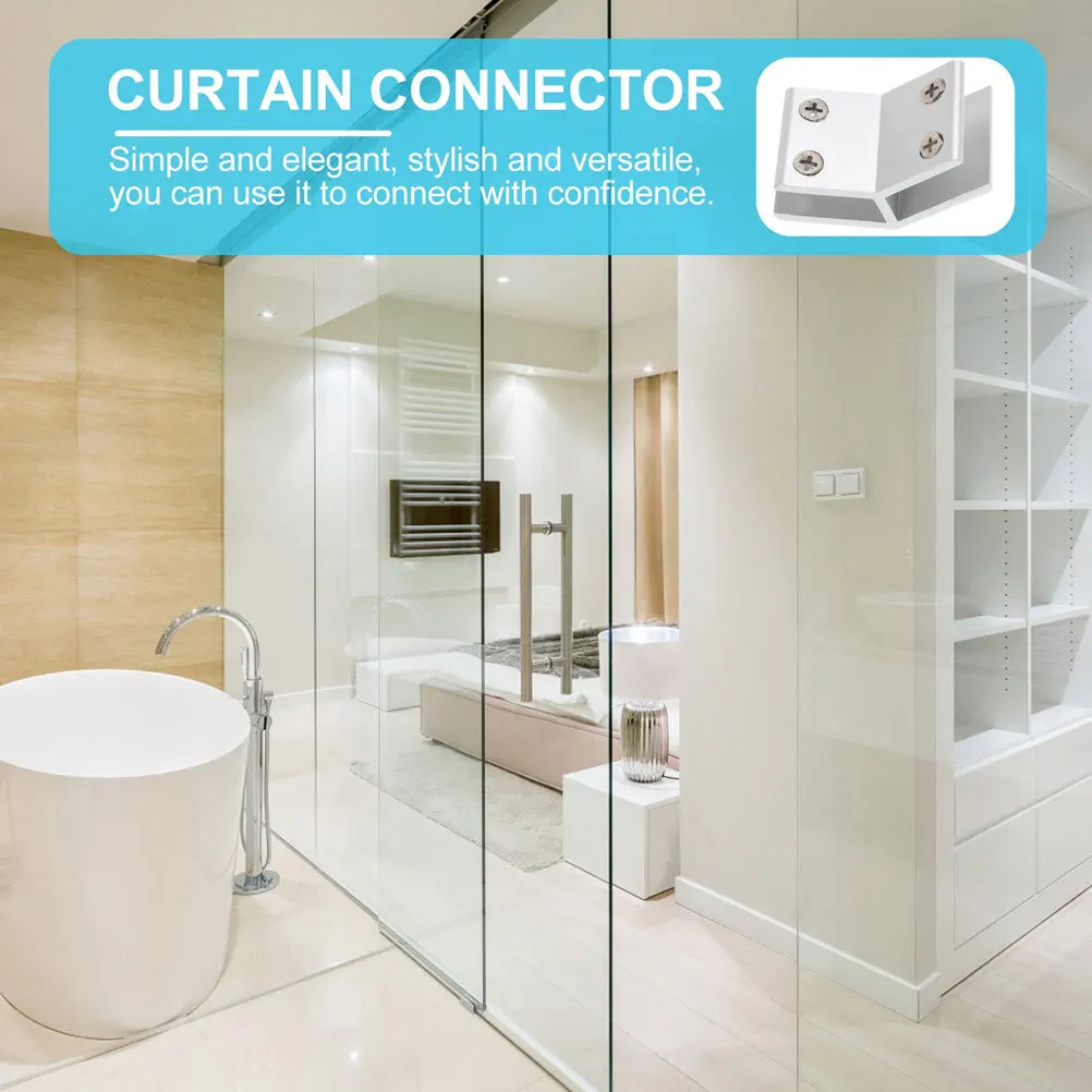 

1 Set Glass Bracket 10-12Mm Anti-Slip Railing Clamp Pool Garden Stair Balustrade Fixation Adjustable Screw Durable Aluminium