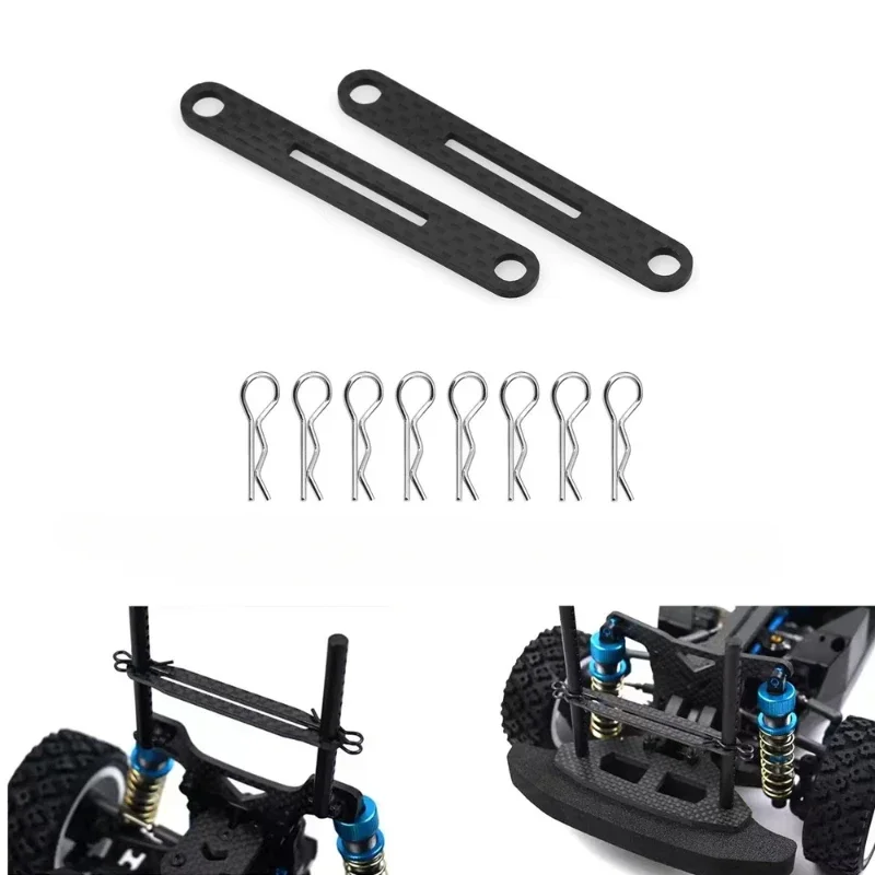 Przedni tylny słupek montażowy z włókna węglowego dla Tamiya TT02 XV01 XV02 1/10 RC Car Upgrade Parts Akcesoria