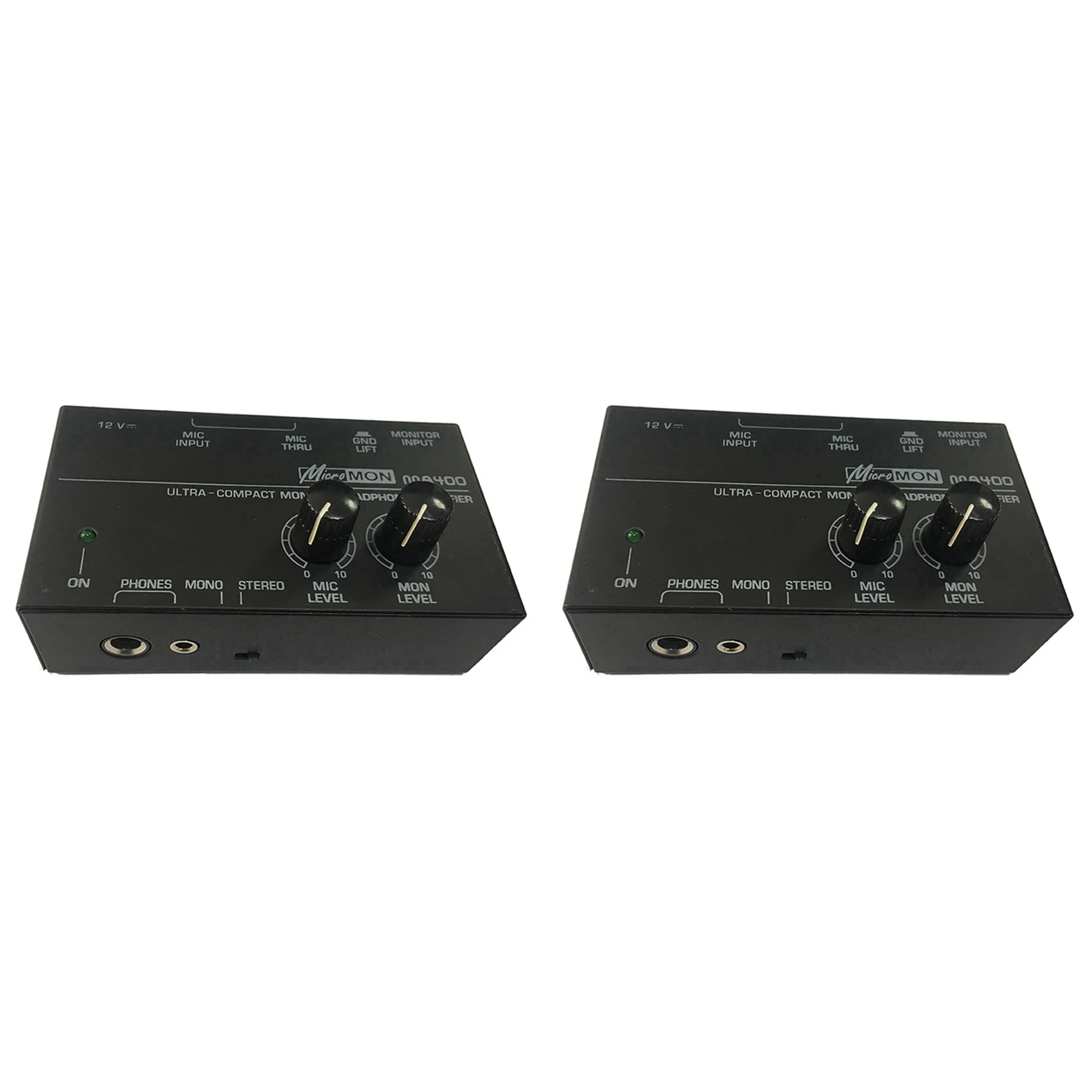 2025 New-2X New MA400 Headphone Preamplifier Microphone Preamplifier Audio 6.35Mm & 3.5Mm Headphone Outputs Mixer EU Plug