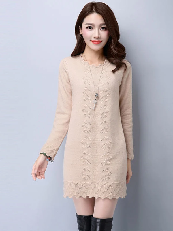 Loose Long Sleeve Women's Knitwear Spring Autumn New Style  Color Fashionable Base Layer Shirt Korean Style Commute Wind