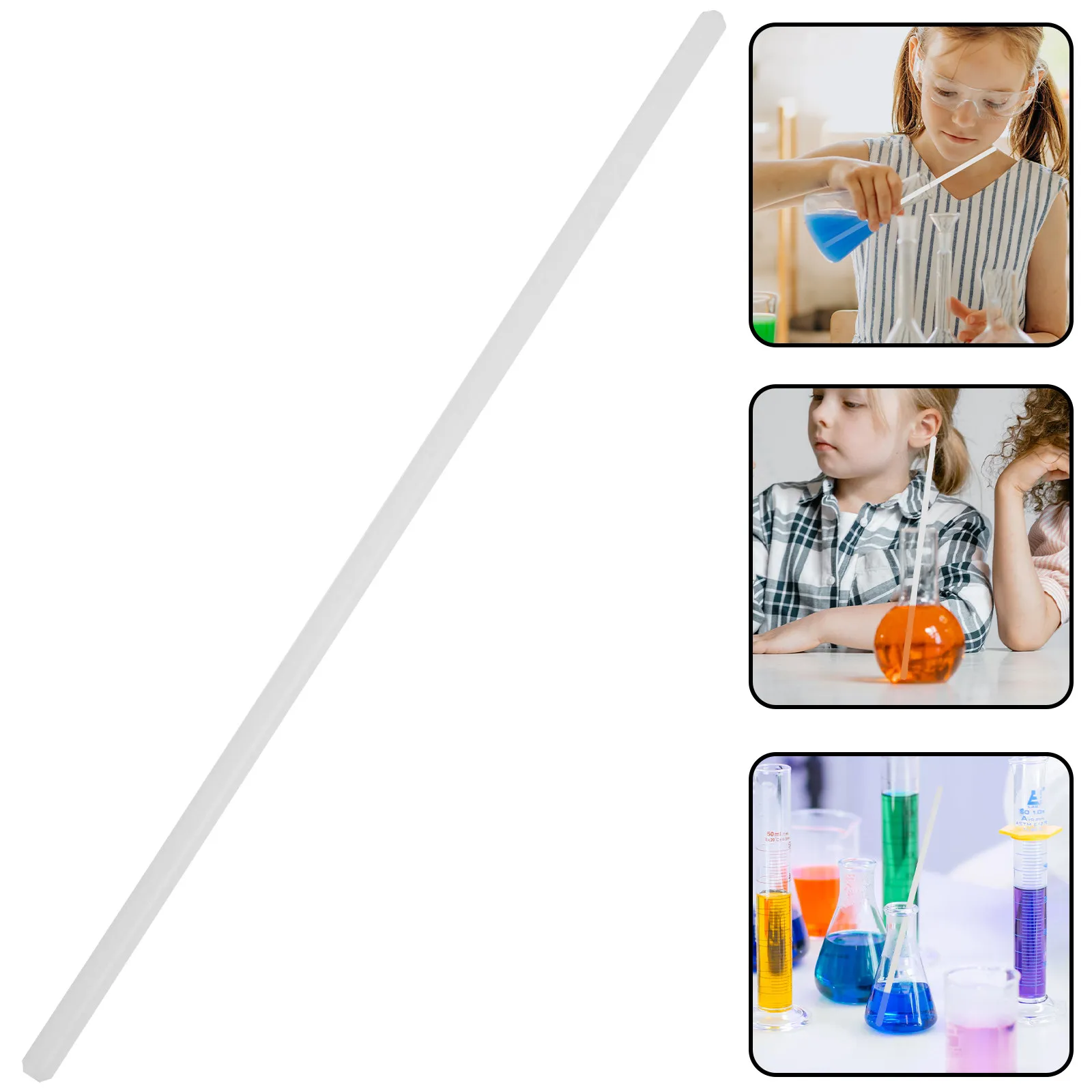 

Stirring Rod 15Cm High Temperature Resistant Non Stick Lab Stirrer for Laboratory Cosmetics Food Mixing
