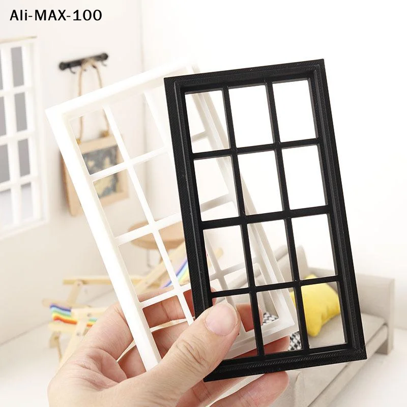 

【AyS】Модель деревянной оконной рамы для кукольного домика 1/12, декор для кукольного домика, аксессуары для микросцен