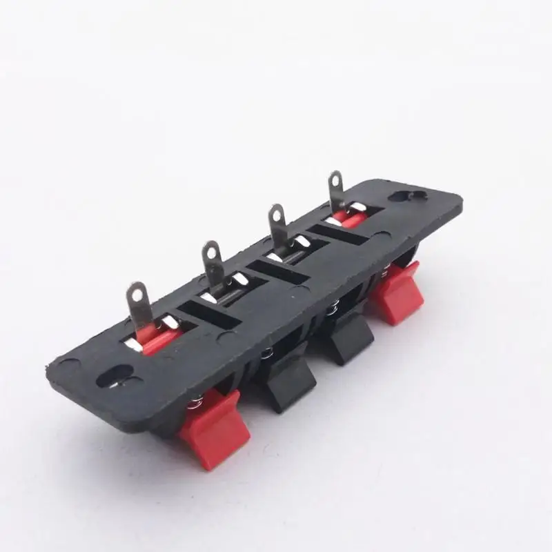 4 Position Long Lasting Spring Connector 1Pc Audio Speaker Wiring Clips for Car Audio Home Theater Upgrade