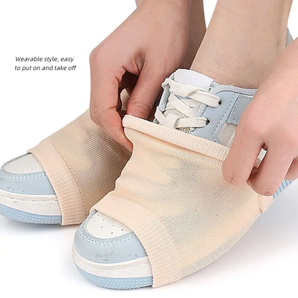1pair Portable Anti-Slip Dance Socks Elastic Breathable Over Shoe Socks Durable Turn Spin Socks Dance Practice