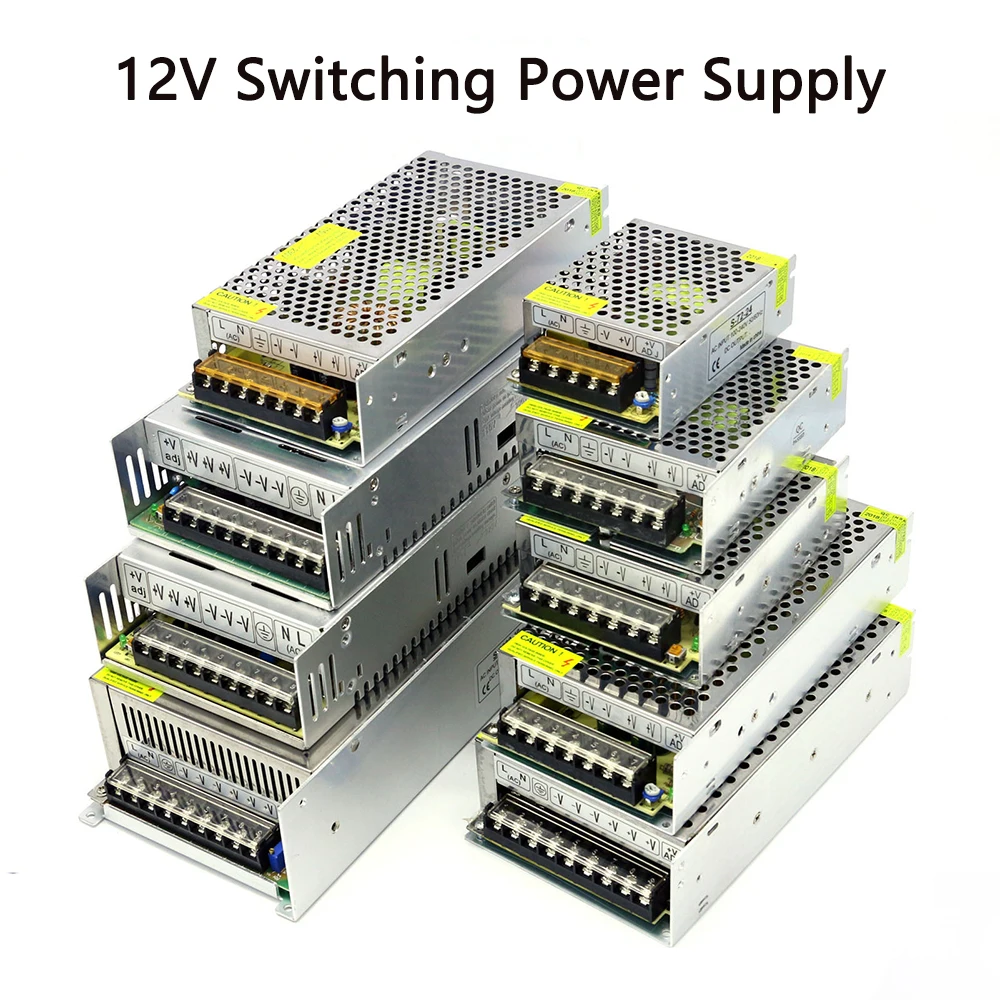 Switching Power Supply AC 110V - 220V To DC 12V 1A 2A 3A 5A 10A 15A 20A 30A 40A Power Supply Transformer For LED Strips Lighting