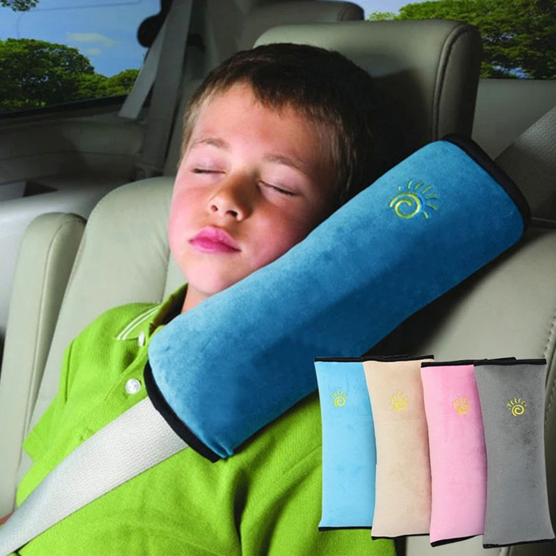 Travesseiro para bebês, cinto de segurança para carro e assento, posicionador de sono, proteção de ombro, ajuste de almofada de assento de veículo para crianças, ferramenta para cercadinhos de bebê