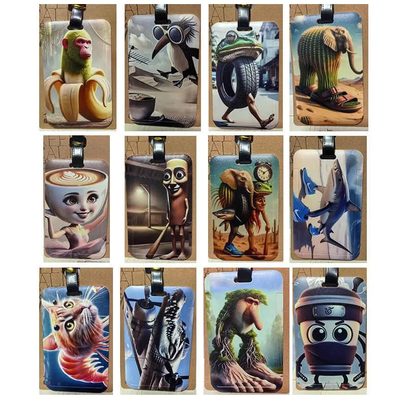 

AI Classic of Mountains and Seas Peripheral ID Access Card Protection Case Tung Tung Tung Sahur Suitcase Check-in Anti-lost Card