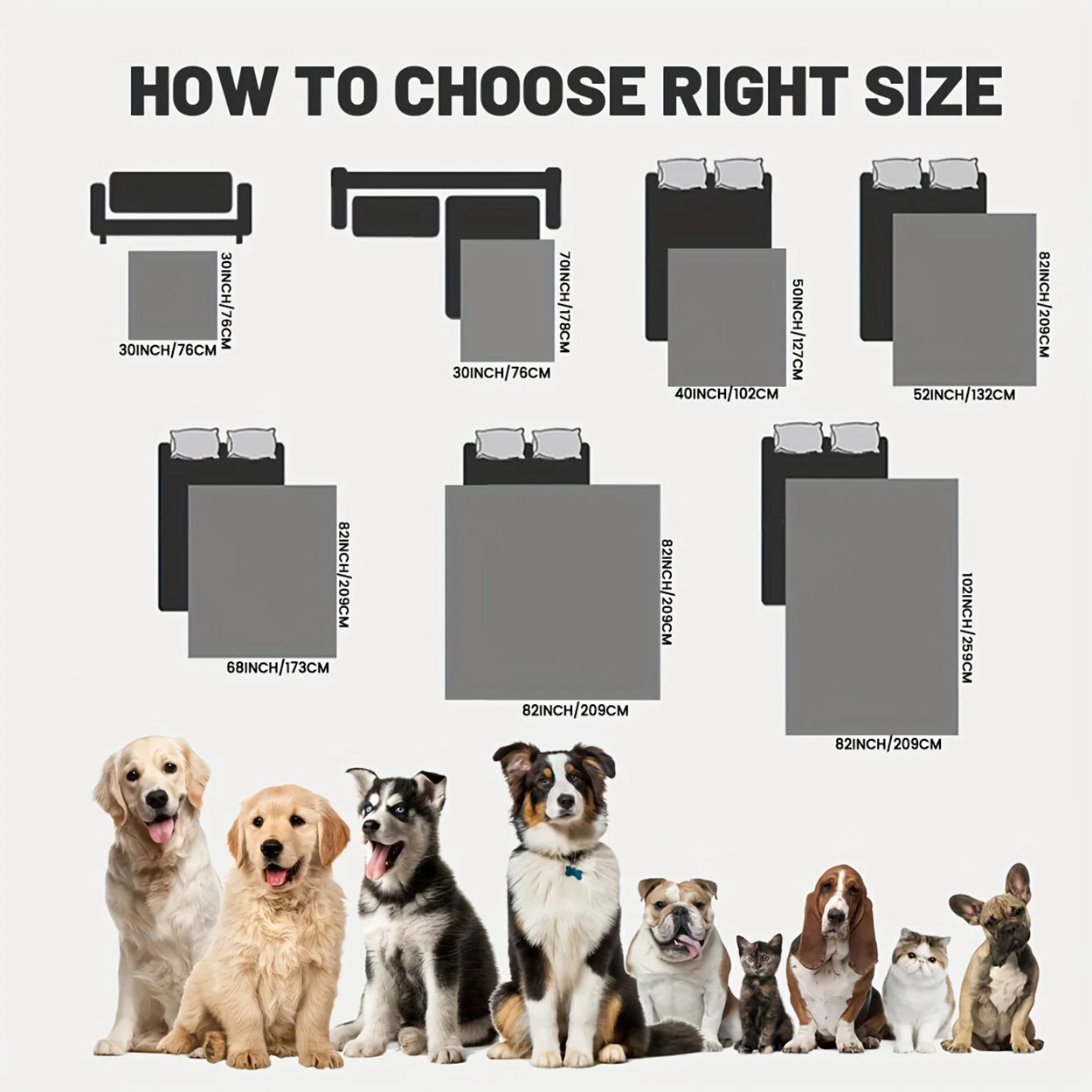 Reversible Waterproof Dog Bed Cover Pet Blanket Sofa Couch Mattress Protector Furniture Protector for Dogs Cats view 5