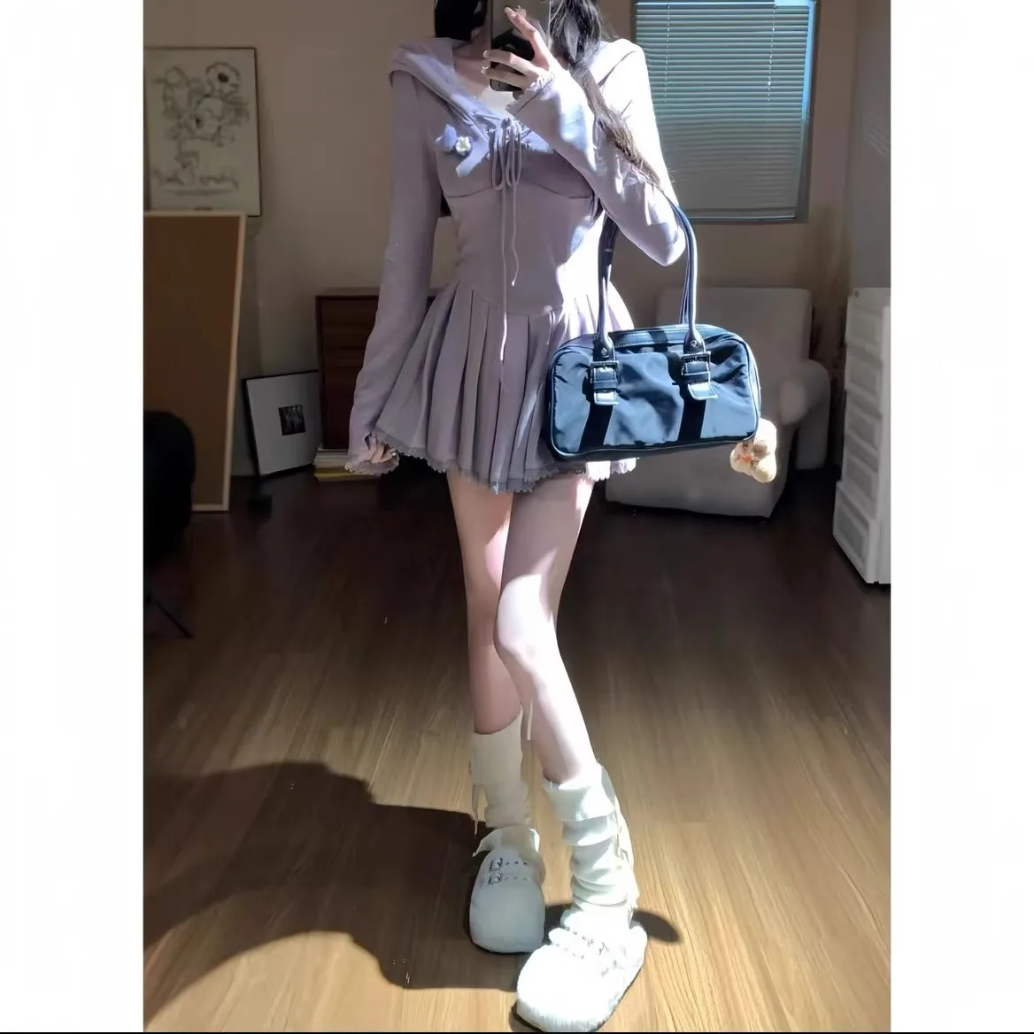 فساتين نسائية بأكمام طويلة فستان سهرة وحفلات شتوية مخملية بياقة مدورة مطرز بالخرز ذيل السمكة متوهج ملابس حفلات Altgoth أنيقة #3