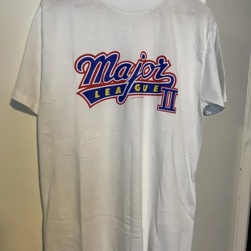 Vintage 1993 Major League II Large White Made In The USA Movie Promo TShirt