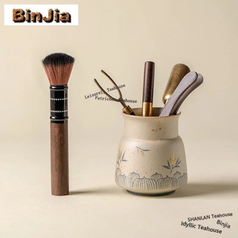 

Hand-painted Bamboo Lotus Tea Six Gentlemen Antique Tea Tool Set Teaware Utensils Oolong Tea Teaware Supplies Decoration Craft