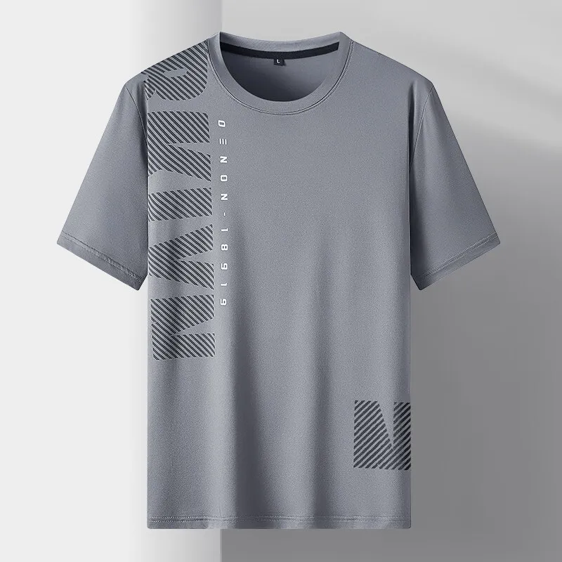 

Мужская футболка Quick Dry Ice Silk Cool Running Футболка с коротким рукавом Мужская одежда для фитнеса Беговые высококачественные тренировочные футболки