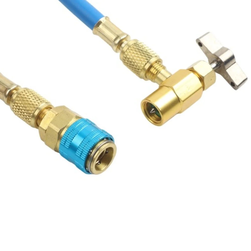 /Charge /Hose /Kit With Self Sealing Can Opener Low Side For Quick Coupler For Car AC System Recharging 1.5M Brass Tool