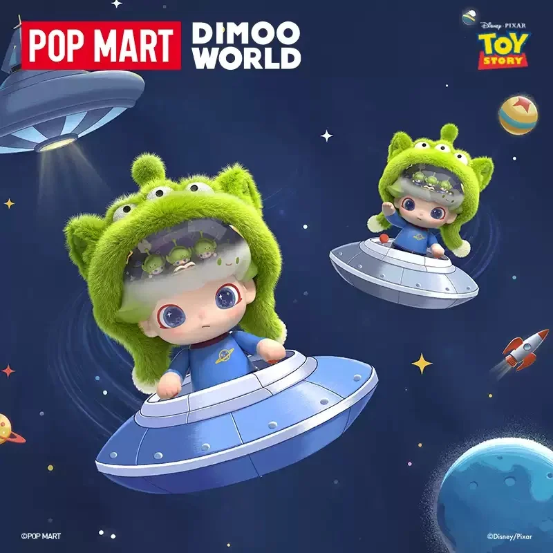 POP MART MEGA JUST DIMOO 400% Pixar Alien Series  Trendy Mystery Box Anime Action Figure Blind Random Box Toys Model Ornament