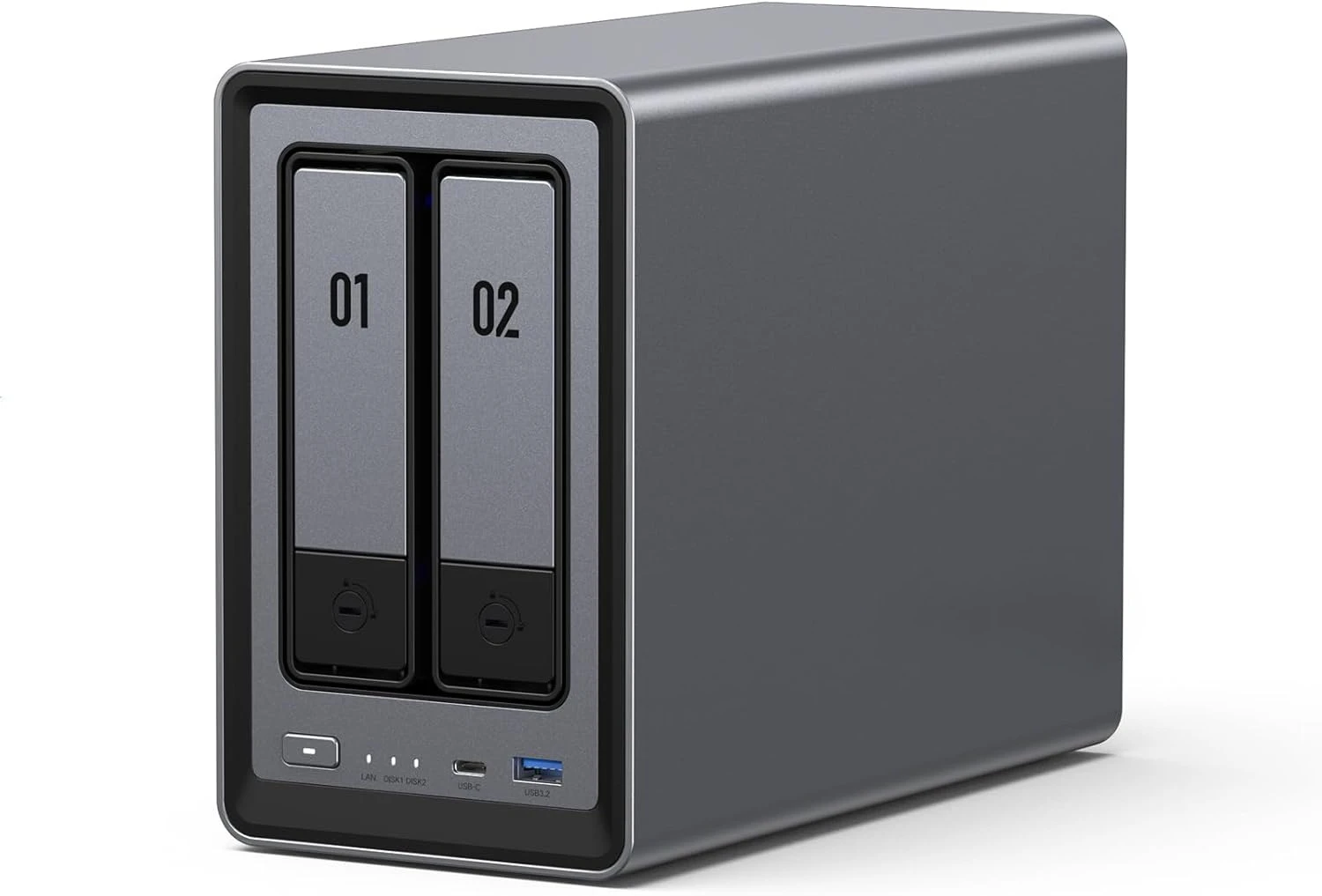 NASync DXP2800 2-Bay Desktop NAS, Intel N100 Quad-core CPU, 8GB DDR5 RAM, 2.5GbE, 2 * M.2 NVMe Slots, 4K HDMI, (Diskless) image 2