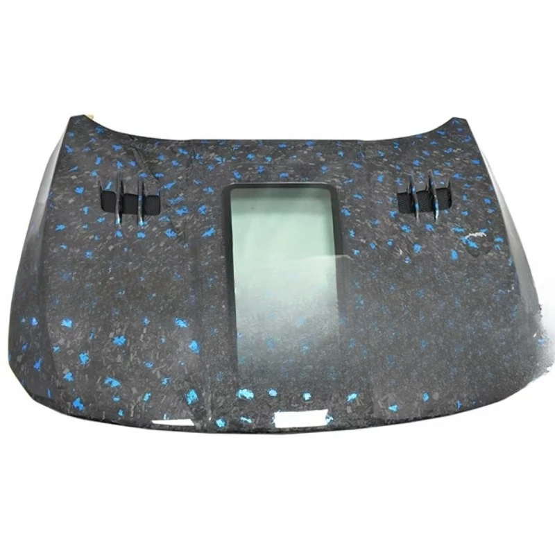 CUSTOMIZE SPX -X STYLE FORGED CARBON FIBER  WITH BULE FLAKES HOOD for 2018-202ACCORD  Tenth Generation